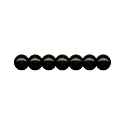 Produktbild von Holzperlen D: 8 mm schwarz 85 St. mit Lochbohrung