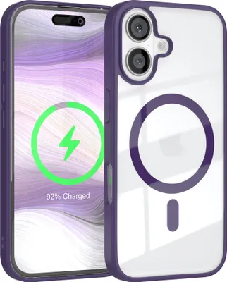 Produktbild von EAZY CASE Clear MagSafe Case für Apple iPhone 16, Qi-Charging, Silikon mit Kameraschutz, Bumper Case in