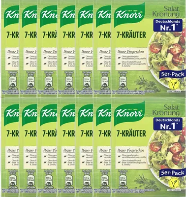 Obrázek produktu pro Knorr Salatkrönung 7 Herbs Clear Salad Dressing 5x 8g 5er 14er Pack