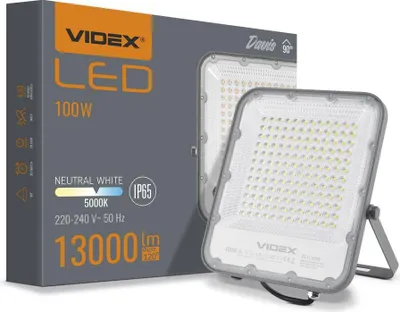Produktbild von Videx LED-Fluter 100 W 13000 lm neutralweiß 5000 K Aluminium IP65 120°