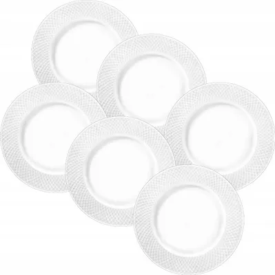 Image de Assiettes Wilmax 18 cm en porcelaine blanche, lot de 6 WL-880101101/A6