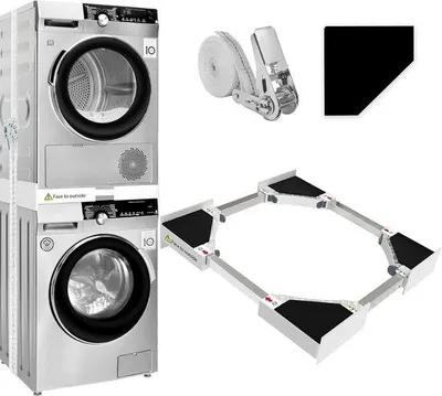 Produktbild von Universal Stapelset für Waschmaschine und Trockner, verstellbar für 74 cm (29"/28"/27"/26"/25"/24").