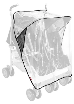 Produktbild von Regenschutz für Twin Kinderwagen - Schützt vor Regen, Wind und Schnee, Einfache Befestigung am Twin Kinderwagen, Phthalat PVC-frei