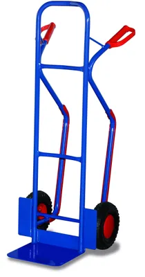 Produktbild von Stahlrohr-Sackkarre 250 kg mit Gleitkufen Luftbereifung 550 x 615 x 1305 mm