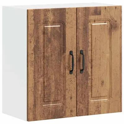 Productafbeelding van vidaXL Keukenwandkast Kalmar, met uitstraling van oud hout, gemaakt van houtvezel