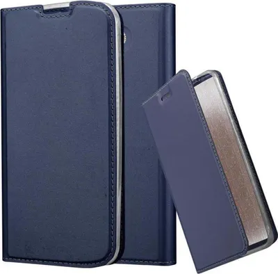 Produktbild von Cadorabo Handyhülle für LG K10 2016 Schutz Hülle in Blau Cover Etui Book Case Booklet