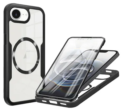 Immagine prodotto di Custodia per Apple iPhone 17e / 16e Full Cover 360 in acrilico e TPU ibrido, nera