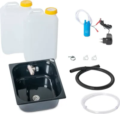 Produktbild von 230V Edelstahl Spülbecken Set 354x325x150mm int Barwig Chrom 19 Liter T3 T4 T5