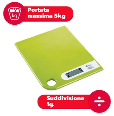 Productafbeelding van Ardes AR1PA1, Elektrische keukenweegschaal, 5 kg, 1 g, Groen, Werkblad, Rechthoekig