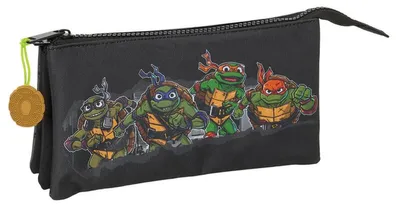 Immagine prodotto di Astuccio triplo multiuso Teenage Mutant Ninja Turtles Nero Grigio 22 x 12 x 3 cm