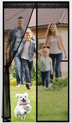 Productafbeelding van Famanu vliegenhor - magnetisch - 90 x 200 cm, bescherming tegen insecten voor balkondeuren