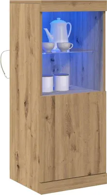 Zdjęcie produktu dla vidaXL Kredens LED Artisan dąb 41 x 37 x 100 cm materiał drewnopochodny