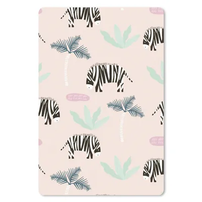 Produktbild von MuchoWow® Mauspad Mousepad Zebra - Pflanzen - Rosa 40x60 cm - Mousepads - Maus Mat - Pad - Mausunterlage - Schreibtisch Accesoire