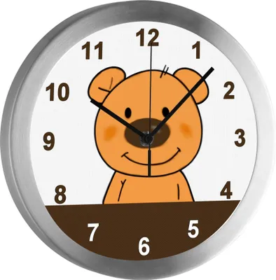 Produktbild von Funkuhr, Kinder Wanduhr, Kinderuhr, Kinderzimmer  Teddy Bär