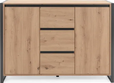 Produktbild von finori Kommode Denver 120 cm Nachbildung Artisan Oak / anthrazit Kommode