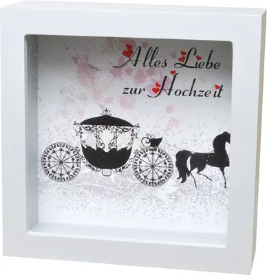 Produktbild von Bilderrahmen-Spardose Hochzeit Just married
