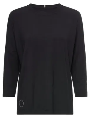 Image de T-shirt manches longues pour femmes de la marque camel active, modèle Kaviar, coupe ample, col rond, taille 3XL