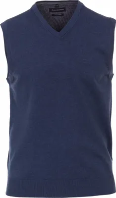 Produktbild von CASAMODA Herren Pullunder Ärmellos V-Neck Regular Baumwolle Blau M