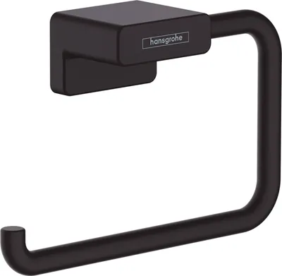 Produktbild von hansgrohe Toilettenpapierhalter, AddStoris Q, 40×40×77mm, Wandmontage, mattschwarz, 1 Stk.