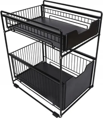 Zdjęcie produktu dla Organizer Pod Zlew Kuchnia Łazienka Składany 22Cm Czarna