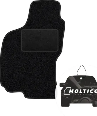 Image de moto-MOLTICO Tapis de sol conducteur Auto Velours côté conducteur Tapis de sol conducteur noir 1 pièce pour Fiat Brava Bravo 1995-2001