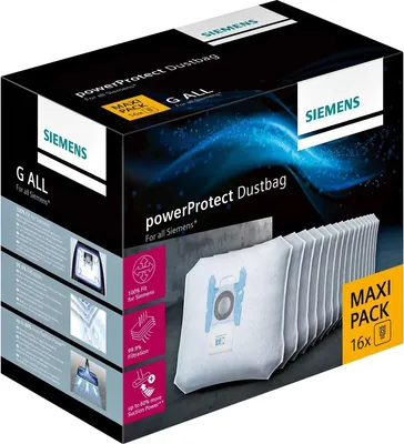 Produktbild von Siemens Bosch Maxi-Pack 16 Staubsaugerbeutel powerProtect G ALL 17002855 VZ16GALL