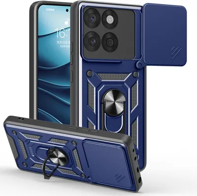 Produktbild von Outdoor Panzer Hülle für Motorola Edge 60 / Edge 60 Fusion Handyhülle mit Kameraschutz Ringhalter in Blau