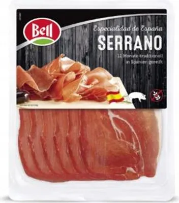 Zdjęcie produktu dla Szynka Serrano plastry 80 g Bell