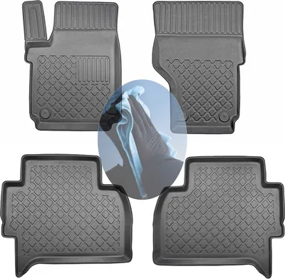 Produktbild von Z519607 TPE-Gummifußmatten kompatibel mit  VW Amarok Basis 1 2H Pick-Up Double Cab Doppelkabine 4-türer 2010-