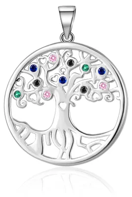 Image de Pendentif argenté élégant Arbre de vie AGH179