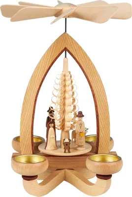Produktbild von Lorenz Erzgebirge Teelichtpyramide klassisch 28 cm, Modell:Christi Geburt