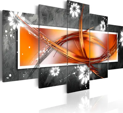 Immagine prodotto di Quadri su tela 200x100 cm 020101- 138 quadro su tela non tessuta 5 pezzi stampa d'arte moderna arte murale XXL decorazione murale design quadro murale ABSTRAKT
