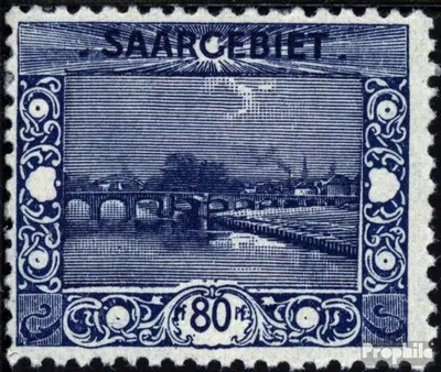 Produktbild von Briefmarken Saarland 1921 Mi 62 mit Falz Landschaftsbilder (I)