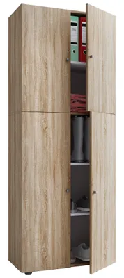 Produktbild von VCM Holz Kleiderschrank | Schrank mit 5 Fächern und Drehtüren | Maße ca. B. 70 x H. 184 x T. 40 cm – Lona