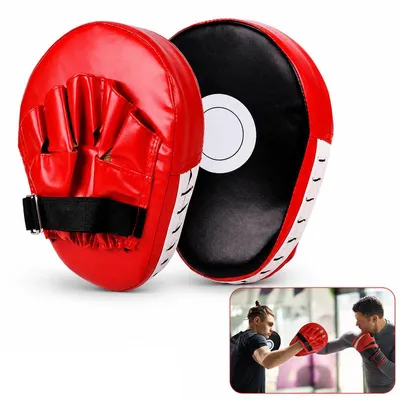 Produktbild von Boxpratzen Set mit Kick Pad, Schlagpolster für Boxtraining & Kampfsport, Pratzen Training für Kickboxen, Karate, Muay Thai und Taekwondo