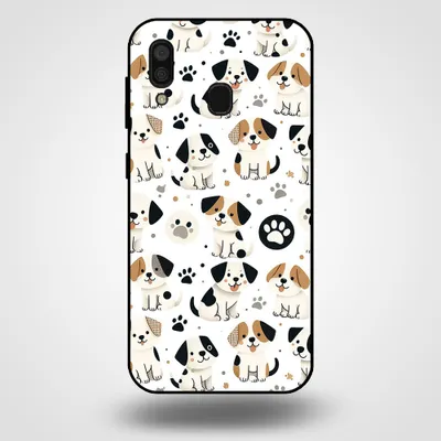 Productafbeelding van Smartphonica telefoonhoesje voor Samsung Galaxy A30 met hondenprint - TPU achterkant, hoesje met hondenmotief