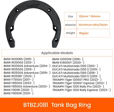Zdjęcie produktu dla LOBOO Uchwyt Tank Bag BMW, DUCATI, TRIUMPH, CFMOTO