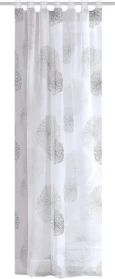 Produktbild von Home Wohnideen Schlaufenschal Voile Bedruckt Seiten Und Abschluss Gesäumt 100% Polyester 175 x 140 cm Rawlins Grau