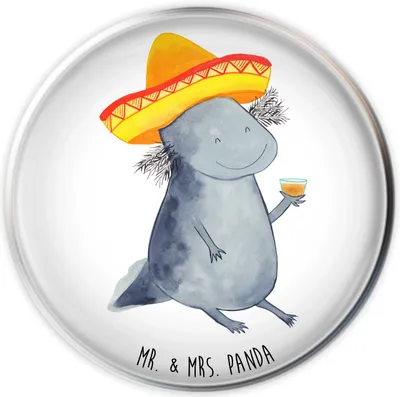 Produktbild von Mr. & Mrs. Panda Waschbecken-Stopfen Axolotl Tequila - Weiß - Geschenk, Urlaub, Ablaufgarnitur, Waschbecken Stöpsel, trinken, Abflussstöpsel, Party, Spruch