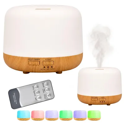Immagine prodotto di Diffusore Aromi Umidificatore 300 Ml Con Telecomando Luce Notturna LED Colorata Timer Aromaterapia, Immagine generata dall'IA