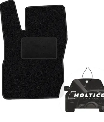 Produktbild von moto-MOLTICO Fahrer Fußmatte Auto Velours Fahrerseite Autoteppiche Schwarz Fahrermatte 1-teilig passend für Opel Astra F 1991-2002
