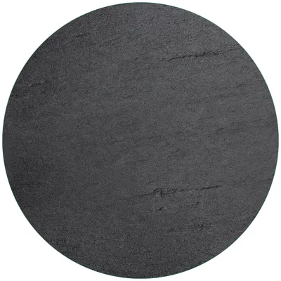 Produktbild von Wallario Premium Glasbild, freischwebende Optik, kräftige Farben, rund 50cm Durchmesser, Motiv Schwarze Schiefertafel Optik - Steintafel