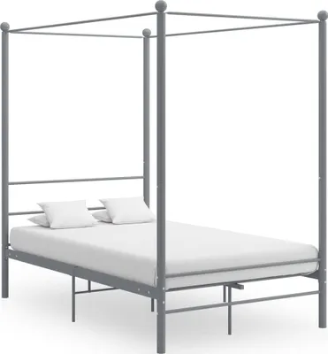 Produktbild von Himmelbett Grau Metall 120x200 cm