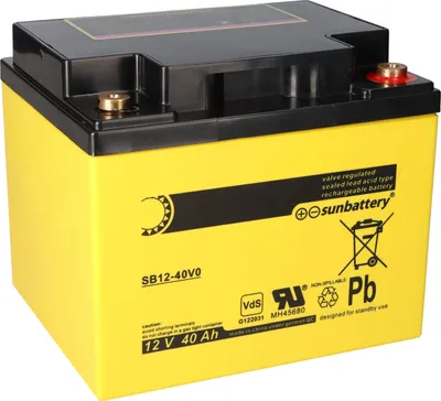 Image de SUN Battery SB12-40V0 Batterie AGM 12V 40Ah au plomb avec VDS