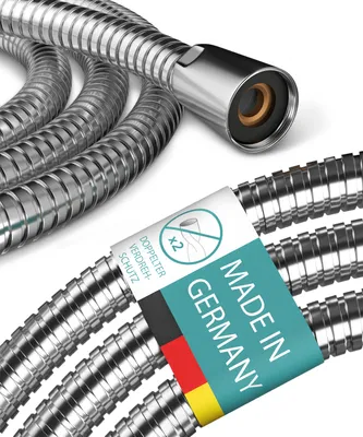 Produktbild von Engelbach Edelstahl Duschschlauch in 2m mit doppelten Verdrehschutz, universelles Anschlussmaß