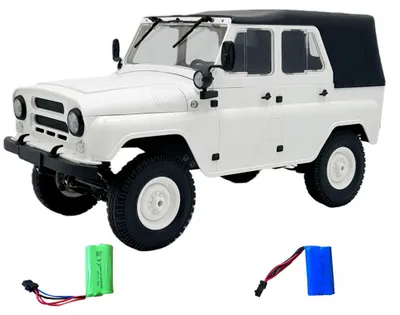 Produktbild von WPL C94 1/12 UAZ-469 RC Auto 2.4G 4WD Kletterer RTR Modell mit 2 Akkus, Weiß, voll proportional, Geländefahrzeug-Spielzeug