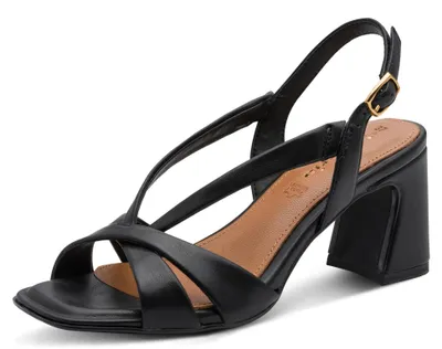 Produktbild von Tamaris Damen Sandalette mit Slingback Riemen und Karree Spitze 1-28339-46, Größe:37 EU, Farbe:Schwarz