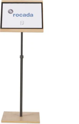 Obrázek produktu pro Rocada NAT0706, Informační stánek, A3, Melamin, Ocel, Černá, Bílá, Dřevo, Horizontání/vertikální, 400 mm