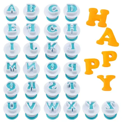 26-teiliges Alphabet-Keksausstecher-Set für Fondant & Kekse