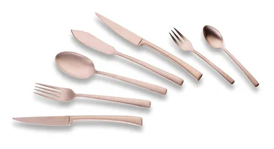 Produktbild von Echtwerk Avelino Bronze Edition Tafelbesteck, 42-tlg., Tafel Besteck, Essbesteck, Messer, Besteckset, Edelstahl, Mattiert, EW-BS-0860B
